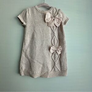 Maggie & Zoe Pink Knit Dress with Bow Detail